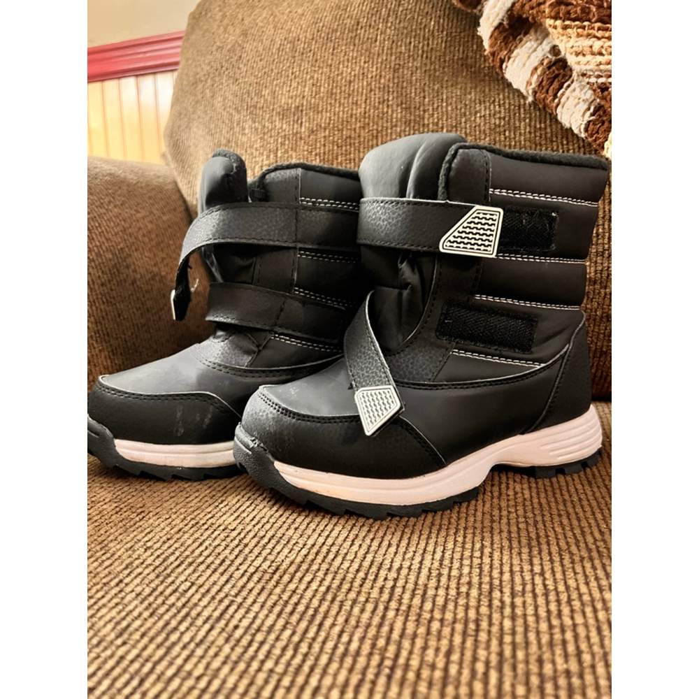 Boys Wonder Nation Boots 12 (Toddler Boy) Black White - Picture 2 of 5